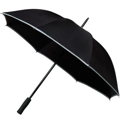 Falcone® - Reflecterende paraplu - Handopening - Ø 102 cm - Zwart
