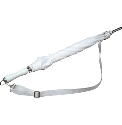 Falcone® - Paraplu met schouderband - Handopening - Windproof - Ø 100 cm - Wit