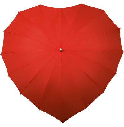 IMPLIVA - Hartvormige paraplu registered design® - Handopening - Windproof - Ø 110 cm - Rood
