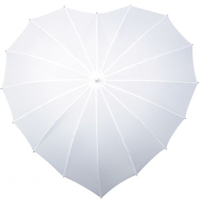 Falcone® - Hartvormige paraplu registered design® - Handopening - Windproof - Ø 110 cm - Wit