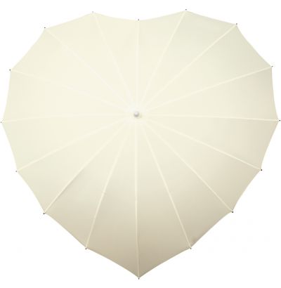 IMPLIVA - Hartvormige paraplu registered design® - Handopening - Windproof - Ø 110 cm - Gebroken wit