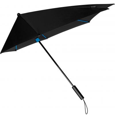 STORMaxi® - Aërodynamische stormparaplu - Handopening - Windproof - Ø 92 cm - Zwart / Blauw