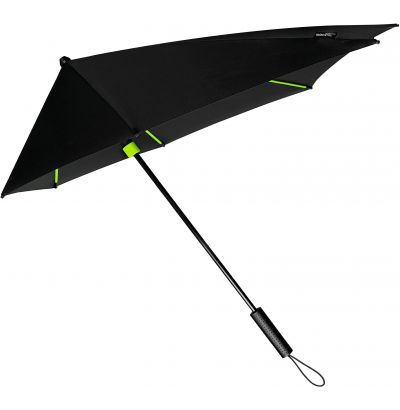 STORMaxi® - Aërodynamische stormparaplu - Handopening - Windproof - Ø 92 cm - Zwart / Lime groen