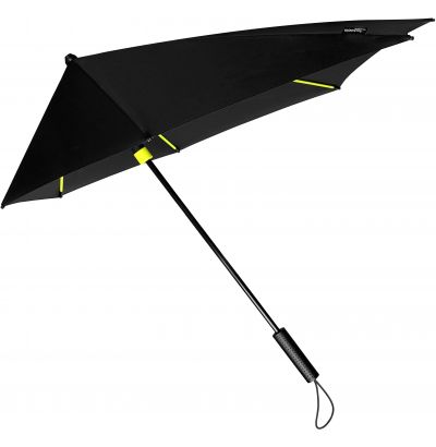 STORMaxi® - Aërodynamische stormparaplu - Handopening - Windproof - Ø 92 cm - Zwart / Geel
