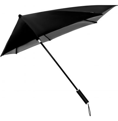 STORMaxi® - Aërodynamische stormparaplu - Handopening - Windproof - Ø 92 cm - Zwart / Grijs
