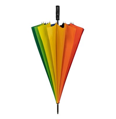 IMPLIVA - Regenboog paraplu - Handopening - Windproof - Ø 125cm - Multi kleur