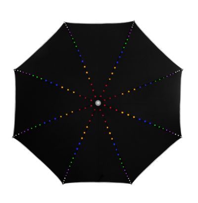 Falcone® - LED paraplu - Automaat - Windproof - Ø 104 cm - Zwart