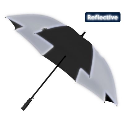 Falcone® - Reflecterende paraplu - Automaat - Windproof - Ø 120 cm - Zwart / Zilver