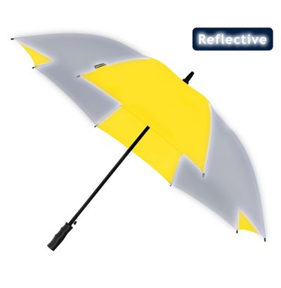 Falcone® - Reflecterende paraplu - Automaat - Windproof - Ø 120 cm - Geel / Zilver