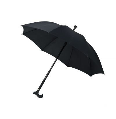 Falcone® - Wandelstok paraplu - Handopening - Windproof - Ø 102cm - Zwart