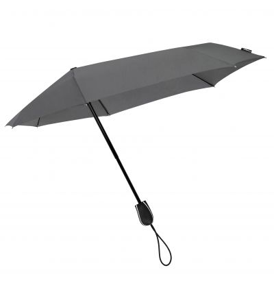 STORMaxi® - Aërodynamische opvouwbare stormparaplu - Handopening - Windproof - Ø 90 cm - Grijs