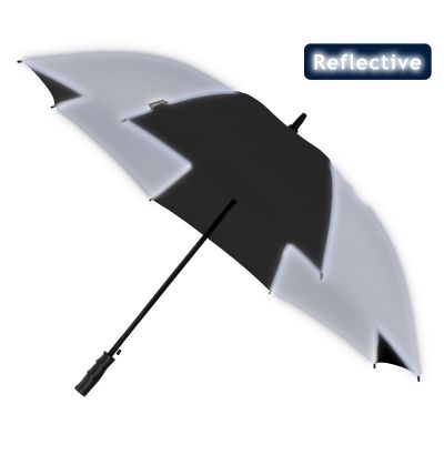 FALCONE® - Reflecterende paraplu - Automaat - Windproof - Ø 120 cm - Zwart / Zilver