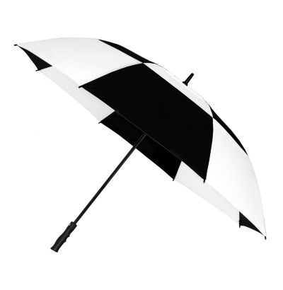 FALCONE® - Golfparaplu - Automaat - Windproof - Ø 130 cm - Zwart / Wit